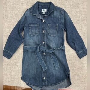 Old Navy Blue Denim Girls Size 5 Casual Dress